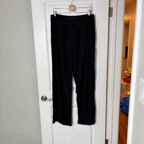 Jenni Kayne Women’s Size 12 Black Charcoal Viscose Blend Tailored Slacks - Picture 1 of 7